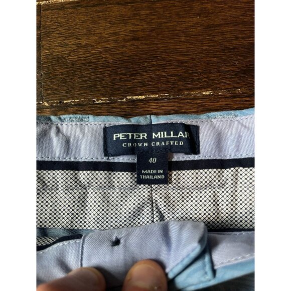 NWT Peter Millar Crown Crafted Surge Golf Shorts Palm Blue Mens Sz 40 $130 - Picture 4 of 9